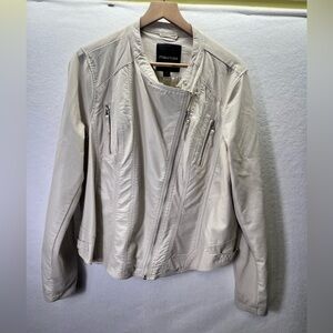 Maurices Tan Moto Jacket Coat Womens 1 Plus Size Casual Cool Hip Comfy Soft 2422